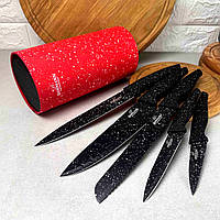 Набор гранитных ножей 6 предметов на Красной подставке Bohmann