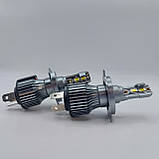 Світлодіодні лампи для фар H4/ Комплекс світлодіодних фар для авто комплект 2 шт., фото 4