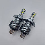 Світлодіодні лампи для фар H4/ Комплекс світлодіодних фар для авто комплект 2 шт., фото 7