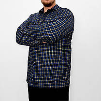 Сорочка чоловіча зимова на хутрі Великі розміри 70 — 78 Сорочка тепла на ґудзиках Ao longcom, фото 3