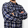 Сорочка чоловіча зимова на хутрі Великі розміри 70 — 78 Сорочка тепла на ґудзиках Ao longcom, фото 2
