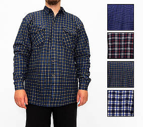 Сорочка чоловіча зимова на хутрі Великі розміри 70 — 78 Сорочка тепла на ґудзиках Ao longcom