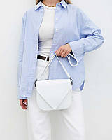 Женская белая сумка клатч-конверт на плечо «Лорен» из экокожи Welassie