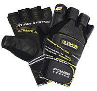 Перчатки для фитнеса и тяжелой атлетики Power System PS-2810 Ultimate Motivation Black/Yellow Line XL