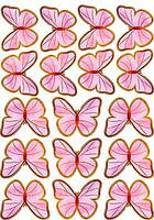 Вафельная съедобная картинка Бабочки А4 (p1309)