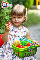 Набір дитячих Продуктів у кошику 5354 ТехноК 17 предметів овочі та фрукти пластикова іграшка для дітей кухня