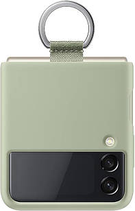Чехол Sasmung Silicone Cover With Ring Olive Green для Galaxy Z Flip 3
