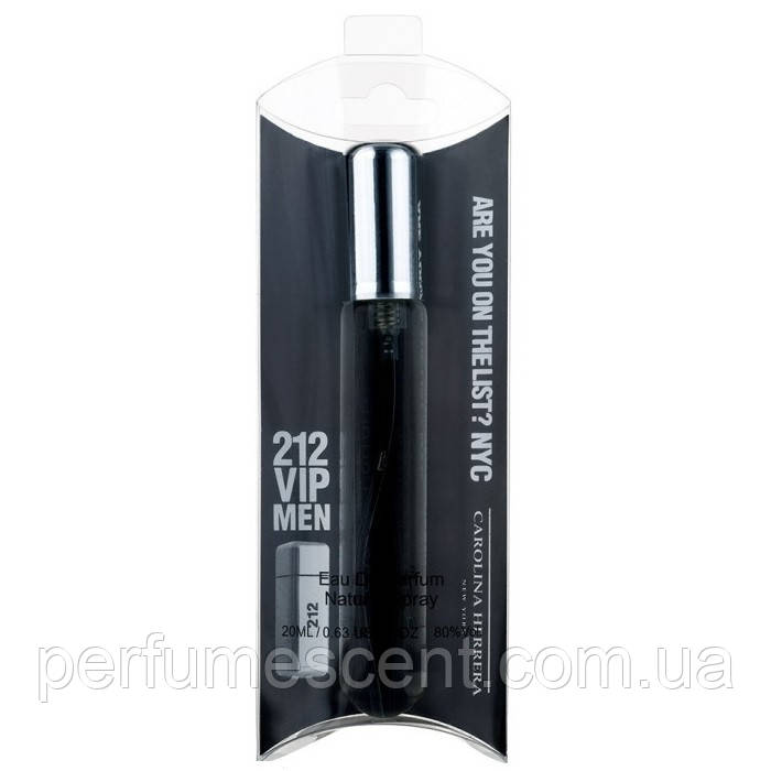Carolina Herrera 212 VIP чоловічий парфум ручка 20 мл, фото 1