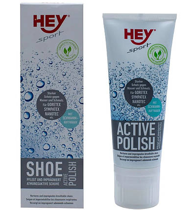 Водовідштовхуюче просочення для взуття без кольору Hey-Sport Active-Polish (75 мл), фото 1