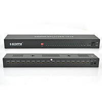 Активний HDMI-сплітер 1 =>16 порту, 4K, 2K, 3D, 1080Р, 1,4 версія, DC12V/2A Q50, Box