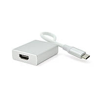 Конвертер Type-C (папа) на HDMI(мама) 10cm, Silver, 4K/2K, Пакет