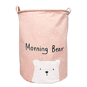 Кошик для іграшок "Hello my bear" рожевий, в пакеті 40*40см, MEGAZayka, 1004роз