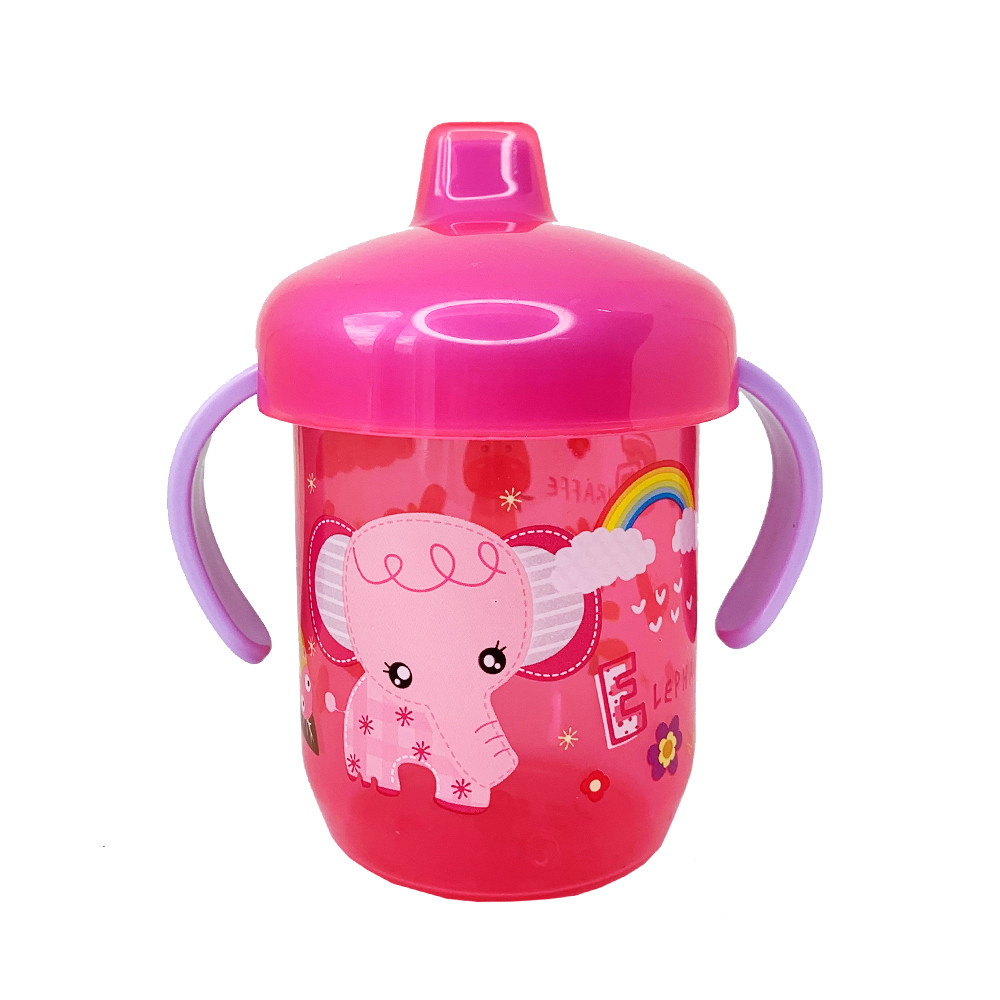 Поильник дитячий, 200 мл рожевий, в пакеті 13*10см, MEGAZayka, 0305 рожевий