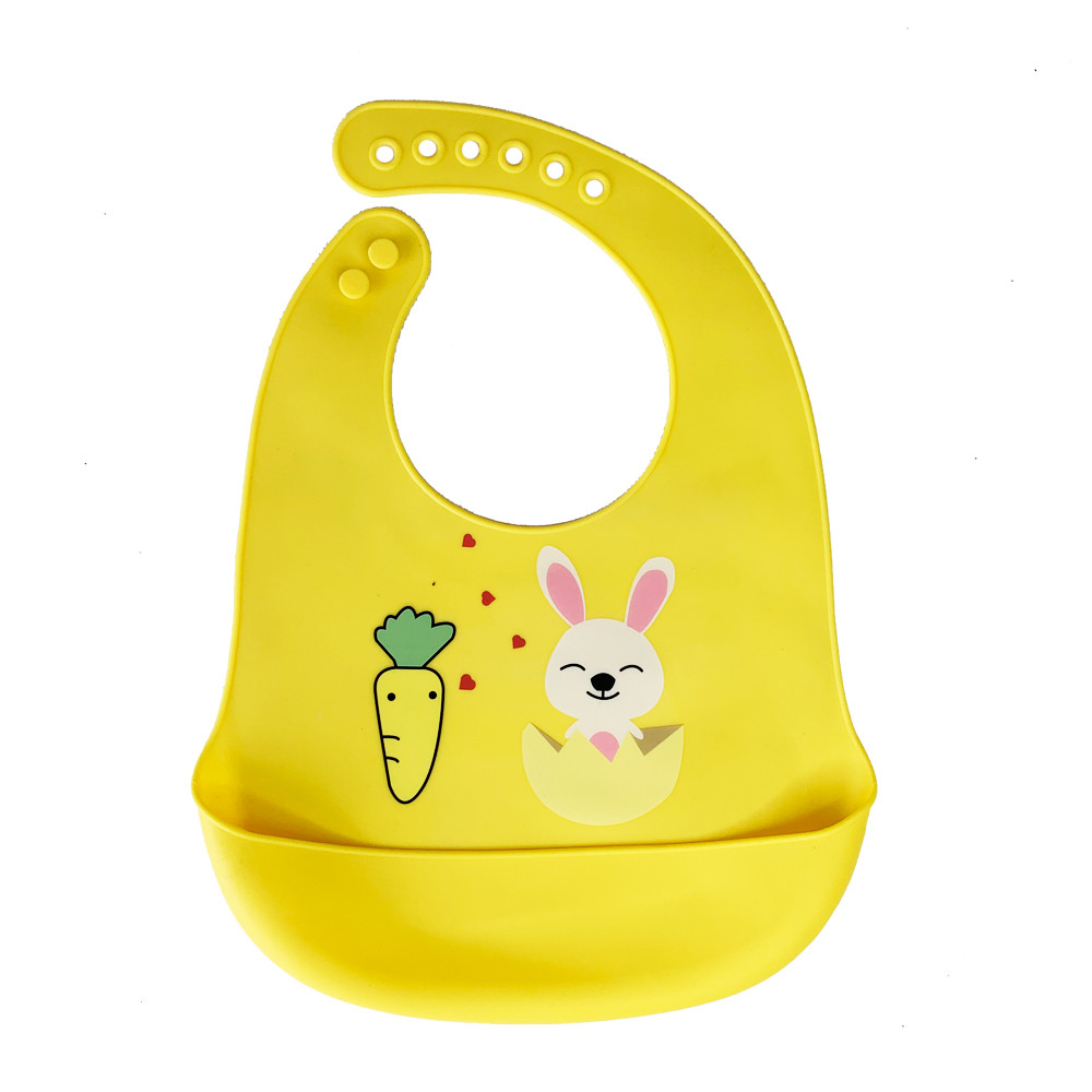 Слинявчик силіконовий "Зайчик" жовтий, в пакеті 32*24см, MEGAZayka, 0611жовтий