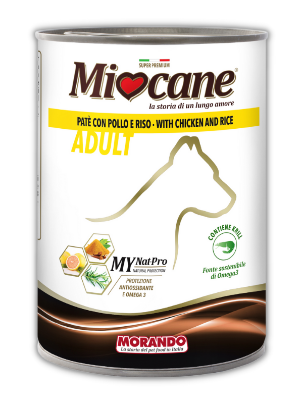 Консервований корм для дорослих собак усіх порід Morando (Морандо) Miocane Adult з куркою та рисом 400 г