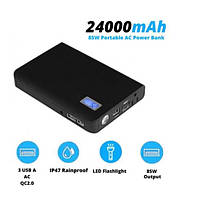 Внешний аккумулятор для ноутбука, телефона VHG KR881 24000 mAh 85W Portable AC Power Bank Black