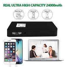 Зовнішній акумулятор для ноутбука, телефона VHG KR881 24000 mAh 85 W Portable AC Power Bank Black, фото 2