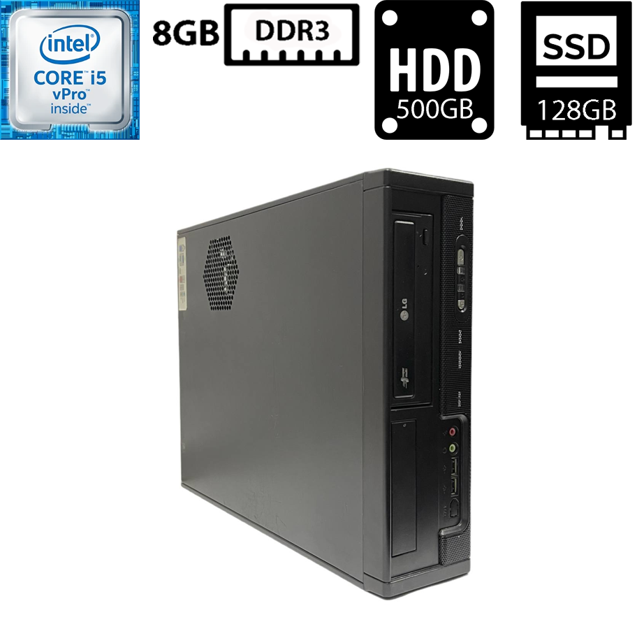 Комп'ютер Intel Desktop /Intel Core i5-2400 3.10GHz/8GB DDR3/SSD 128GB + HDD 500GB/Intel HD Graphics 2000