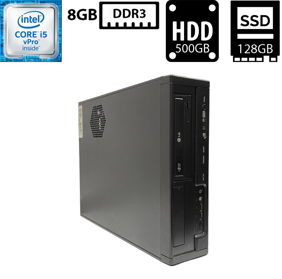 Комп'ютер Intel Desktop/Core i5-2400 3.10GHz/8GB DDR3/SSD 128GB+HDD 500GB/Intel HD Graphics 2000 Б/В
