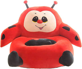 Дитяче плюшеве м'яке крісло-іграшка "Сонечко" З 31196 Червоний