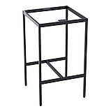 Барний стіл Loft-Design Бруно 650х650х1070 мм квадратний металокаркас ізлдсп дуб-палена, фото 3