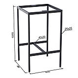 Барний стіл Loft-Design Бруно 650х650х1070 мм квадратний металокаркас ізлдсп дуб-палена, фото 4