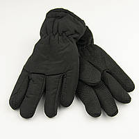 Подростковые болоневые перчатки на резинке с меховой подкладкой (арт. 23-16-2) черный