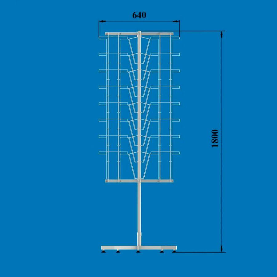 Стойка вращающаяся под открытки А5 и А6 72 ячейки (4-х лучевая) - фото 2 - id-p965091224