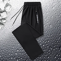 Прямые спортивные штаны женские и мужские материал очень легкий, быстро сохнет черные размер М