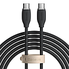 Кабель Baseus Jelly Liquid Silica USB-C to USB-C 100W 2M Black CAGD030101, фото 2