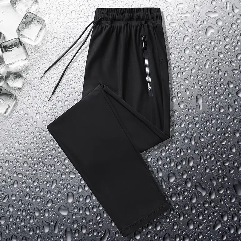 Прямі спортивні штани жіночі та чоловічі матеріал дуже легкий, швидко сохне чорні розмір L