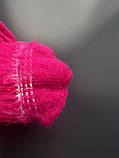 Рукавички з начосом одинарні однотонні Корона, 12 см на 1-3 роки рожеві, фото 2
