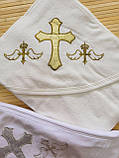 Рушник "RAMEL-KIDS" із капюшоном для хрещення 80×90см; Опт, фото 2