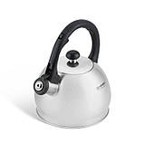 Чайник зі свистком 2.0 л із неіржавкої сталі Maestro EB-1920 Чайник для індукційної плити Чайник газовий, фото 3