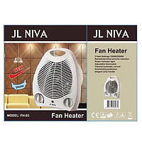 Тепловентилятор JL NIVA FH-03 электрический обогреватель, 2000Вт