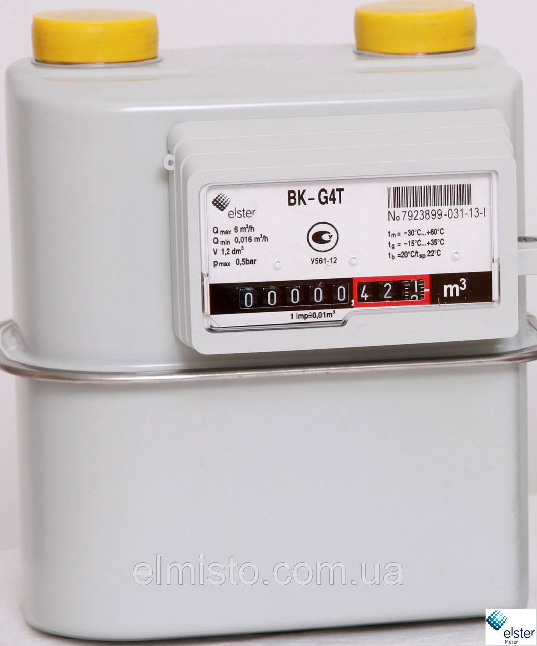 Счетчик газа ELSTER BK G 4T мембранный бытовой «ElsterGroup» (Германия) Dn20 G1" с температурным корректором - фото 3 - id-p349581576