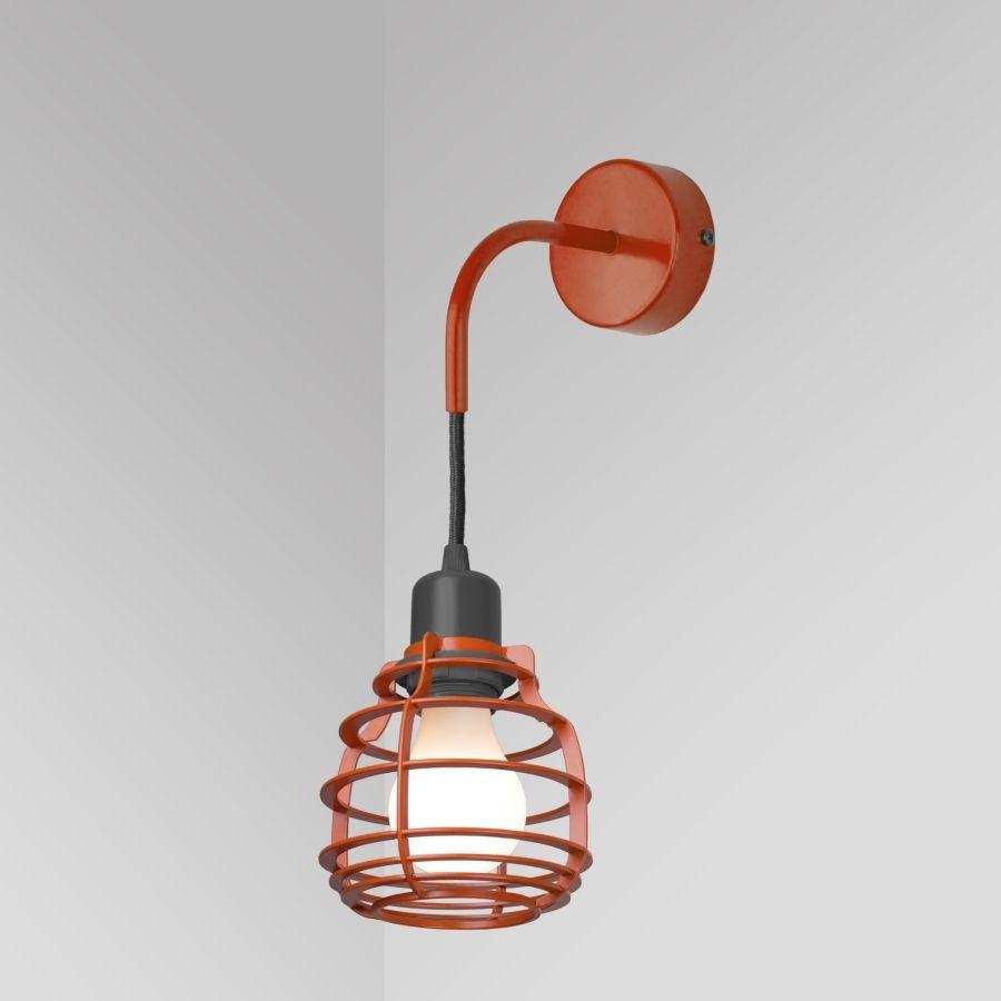 Бра металевий червоно-чорний колір Е27 37х12.5х8.5 см