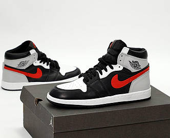 Чоловічі Кросівки Nike Air Jordan 1 Mid Black White 42-43-44-45