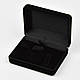 Футляр прямоугольный черный бархатный под набор кольцо серьги кулон цепочку размер 7.5х6х3 см черный внутри - фото 2 - id-p1983772266