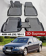 EvaForma 3D коврики с бортиками Audi A6 C6 '05-10. ЕВА 3д ковры с бортами Ауди А6 С6