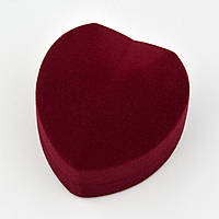 Футляр серце велике бордове оксамитове під кільце та ювелірні вироби розмір 6х5.5х4 см бордове всередині