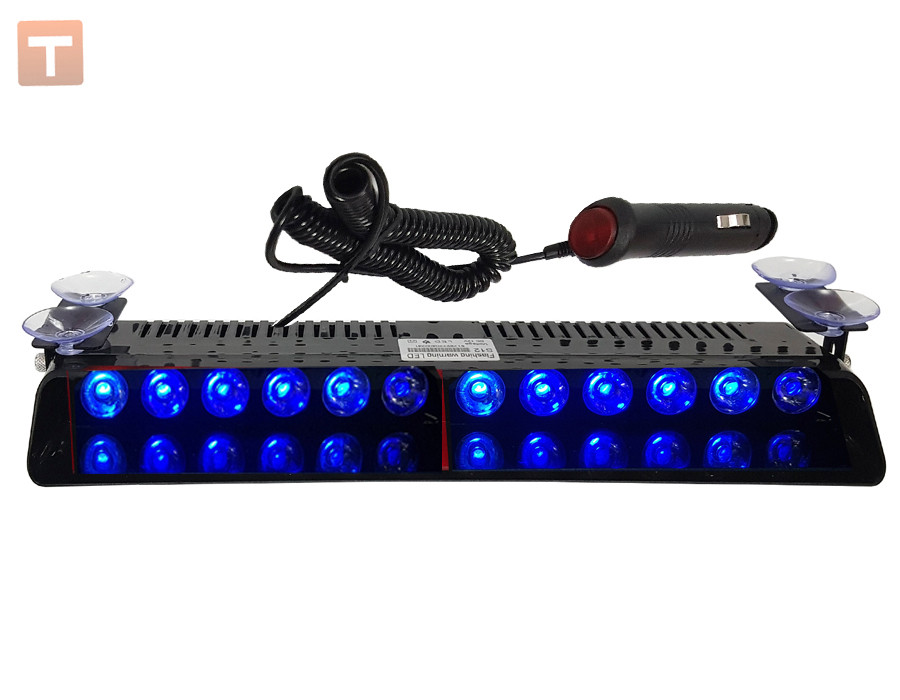 Стробоскоп мигалка поліцейский синій 12LED під лобове скло