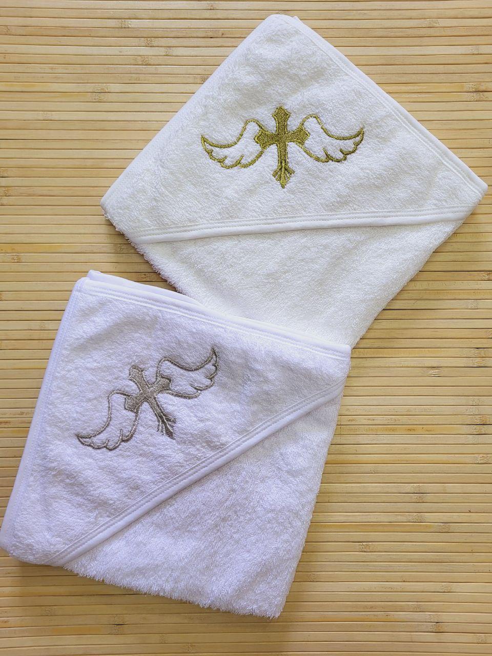 Рушник "RAMEL-KIDS" із куточком для хрещення 75×80см; Опт, фото 1