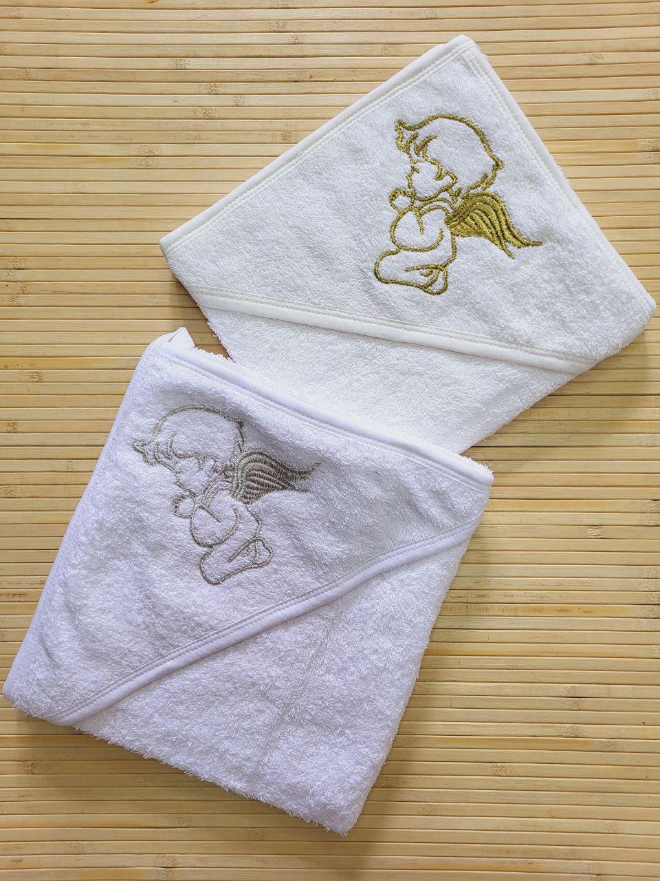 Рушник "RAMEL-KIDS" з куточком для хрещення 75×80см; Опт