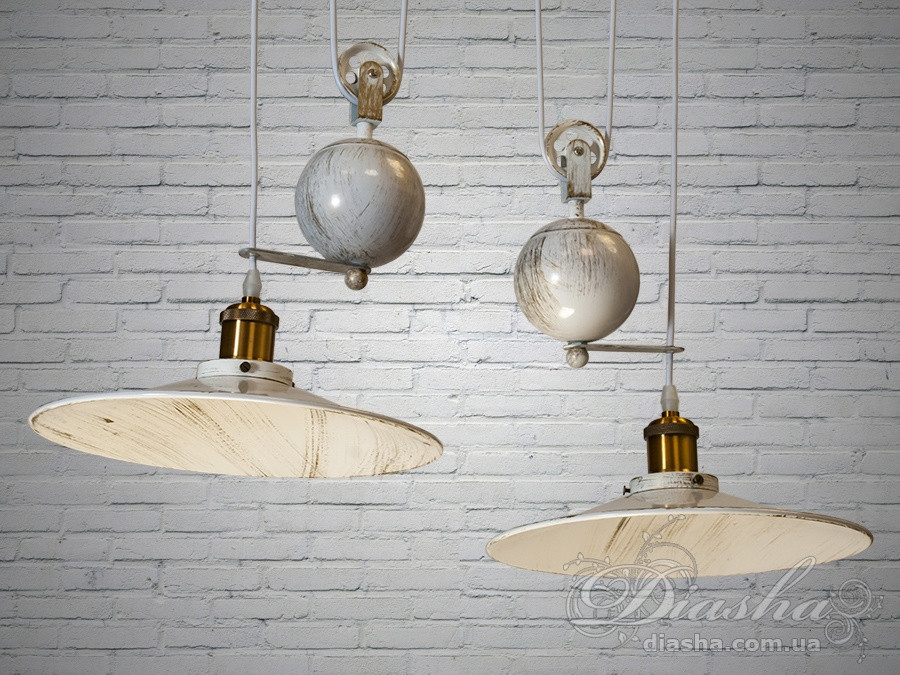 Люстра Loft на 2 плафони Diasha 9016-2WH-G, фото 1