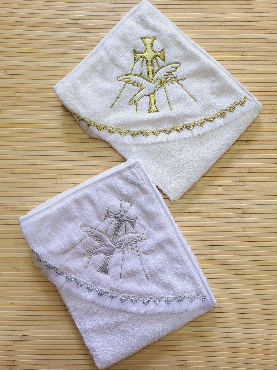 Рушник "RAMEL-KIDS" із капюшоном для хрещення 80×80 см; Опт. Туреччина, фото 1