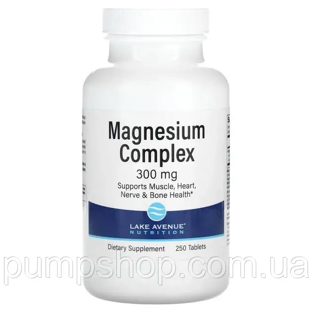 Комплекс магнію Lake Avenue Nutrition Magnesium Complex 300 мг 250 таб.