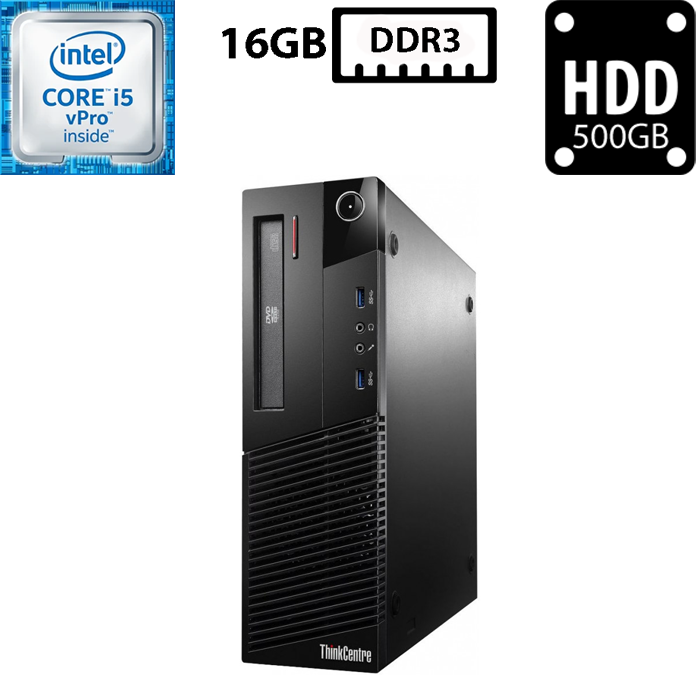 Комп'ютер Lenovo ThinkCentre M83 SFF/Core i5-4440 3.10GHz/16GB DDR3/HDD 500GB/Intel HD Graphics 4600 Б/В