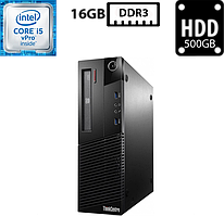 Комп'ютер Lenovo ThinkCentre M83 SFF/Core i5-4440 3.10GHz/16GB DDR3/HDD 500GB/Intel HD Graphics 4600 Б/В
