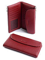 Женский кожаный кошелек 2205-9920A-12 Dark Red Кожаные кошельки и портмоне оптом Одесса 7 км